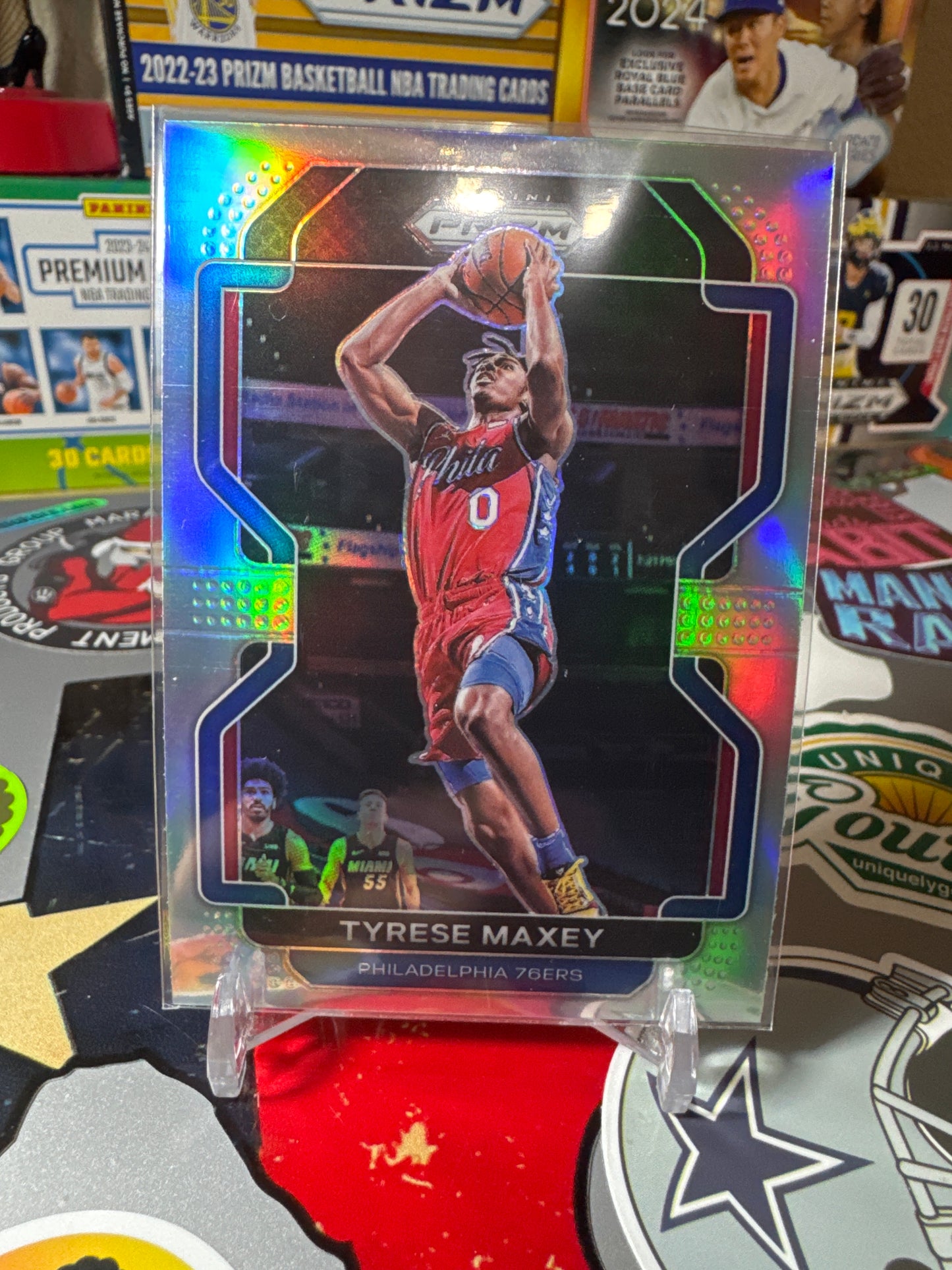 2021 Panini Prizm #28 Tyrese Maxey. Silver
