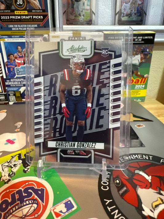 2024 Panini Absolute #153 Christian Gonzalez RC- Green Foil parallel