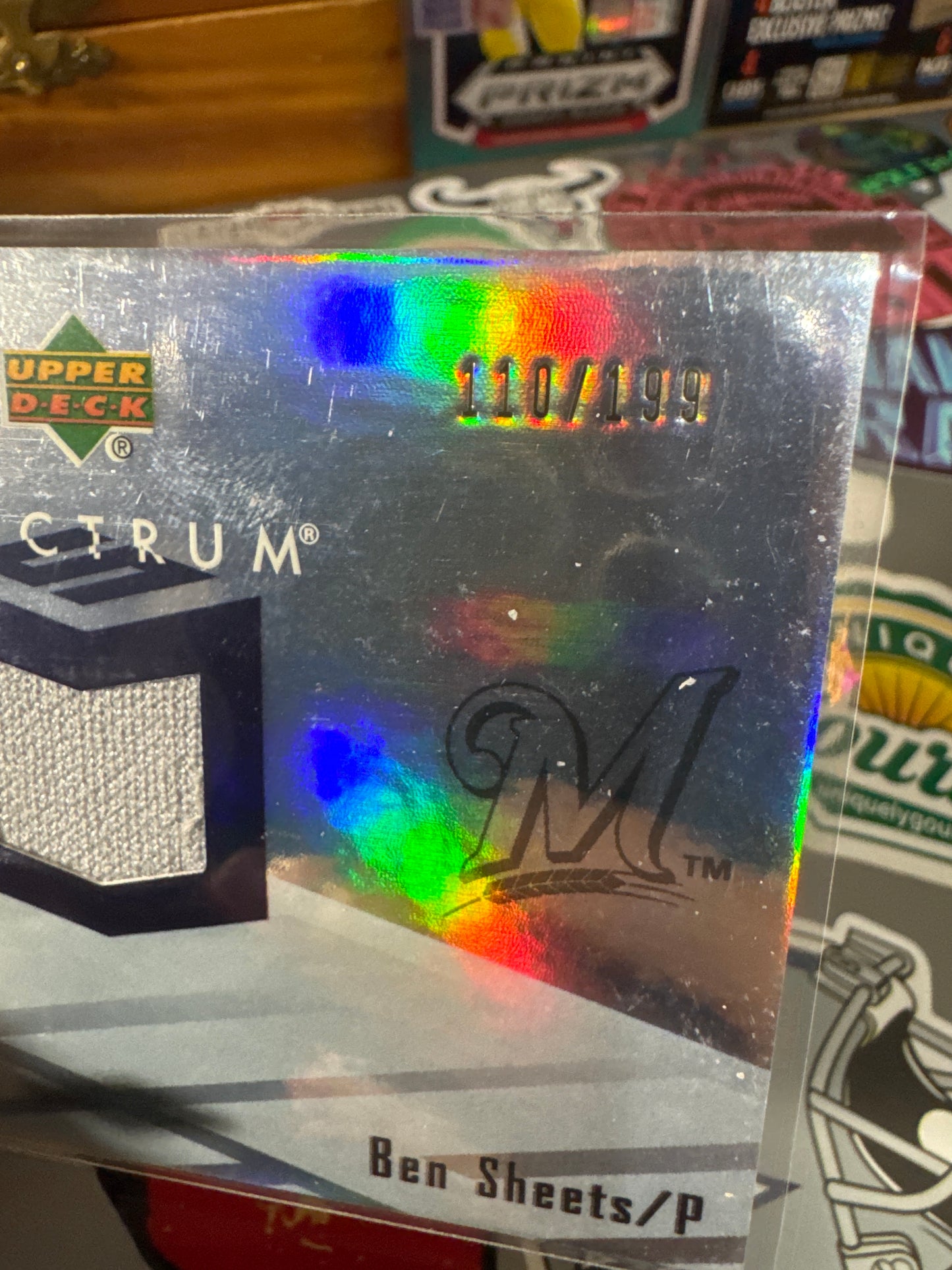 2007 Upper Deck Spectrum Swatches #SSW-BS Ben Sheets- Game Used Patch- Numbered 110/199