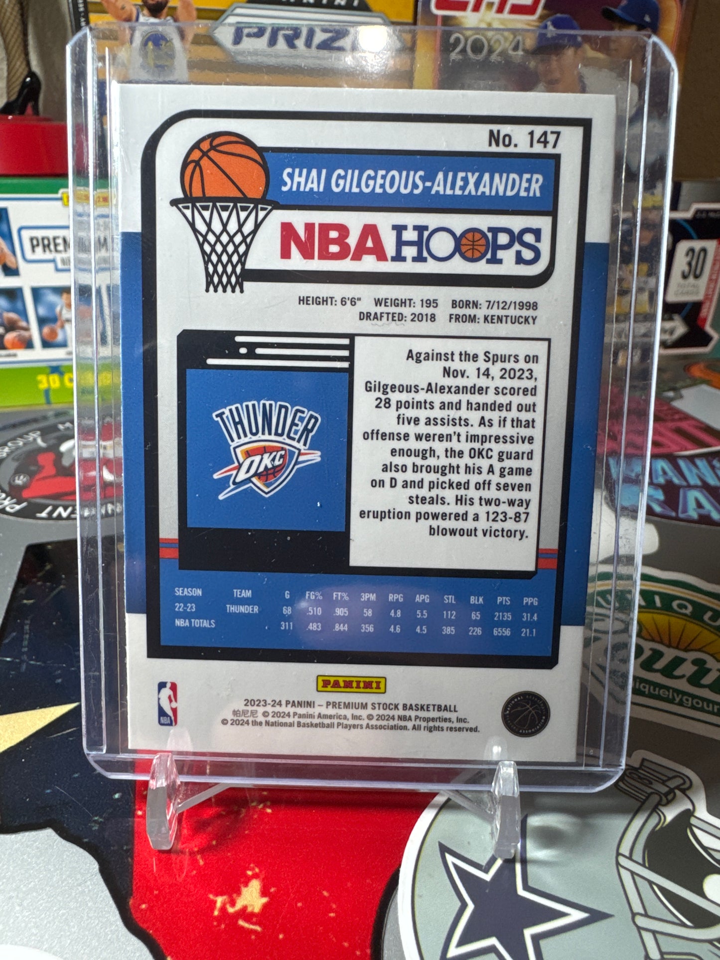 2023 Panini Hoops Premium Stock #147 Shai Gildeous- Alexander