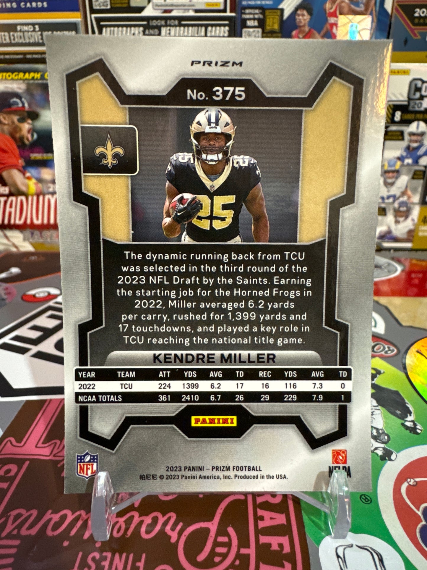 2023 Panini Prizm #375 Kendre Miller RC- Green Parallel