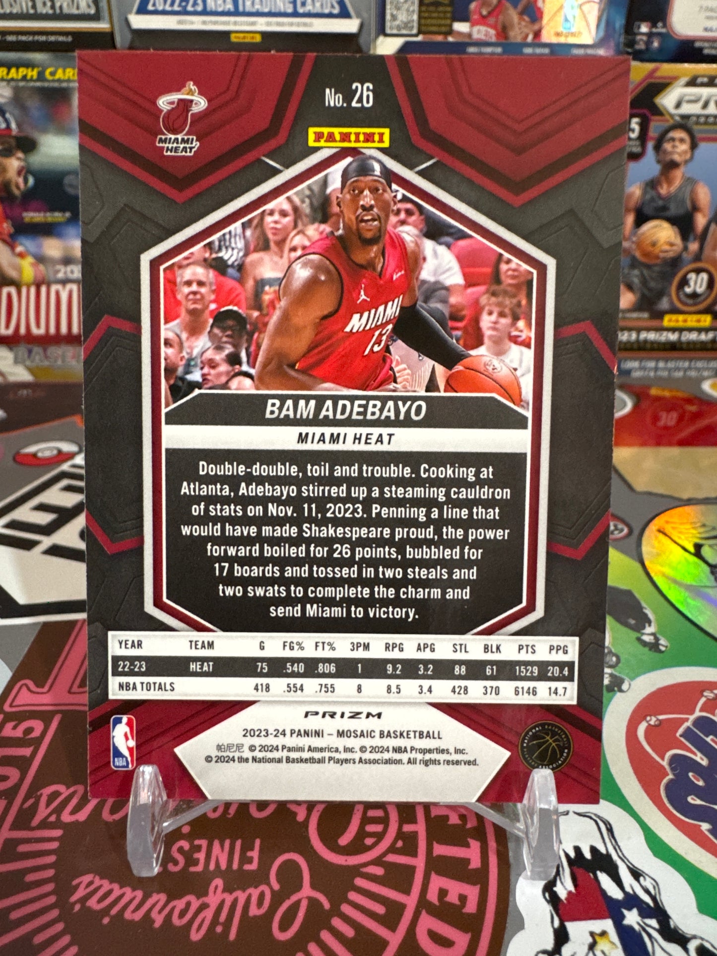 2023 Panini Mosaic #26 Bam Adebayo- MosaicParallel