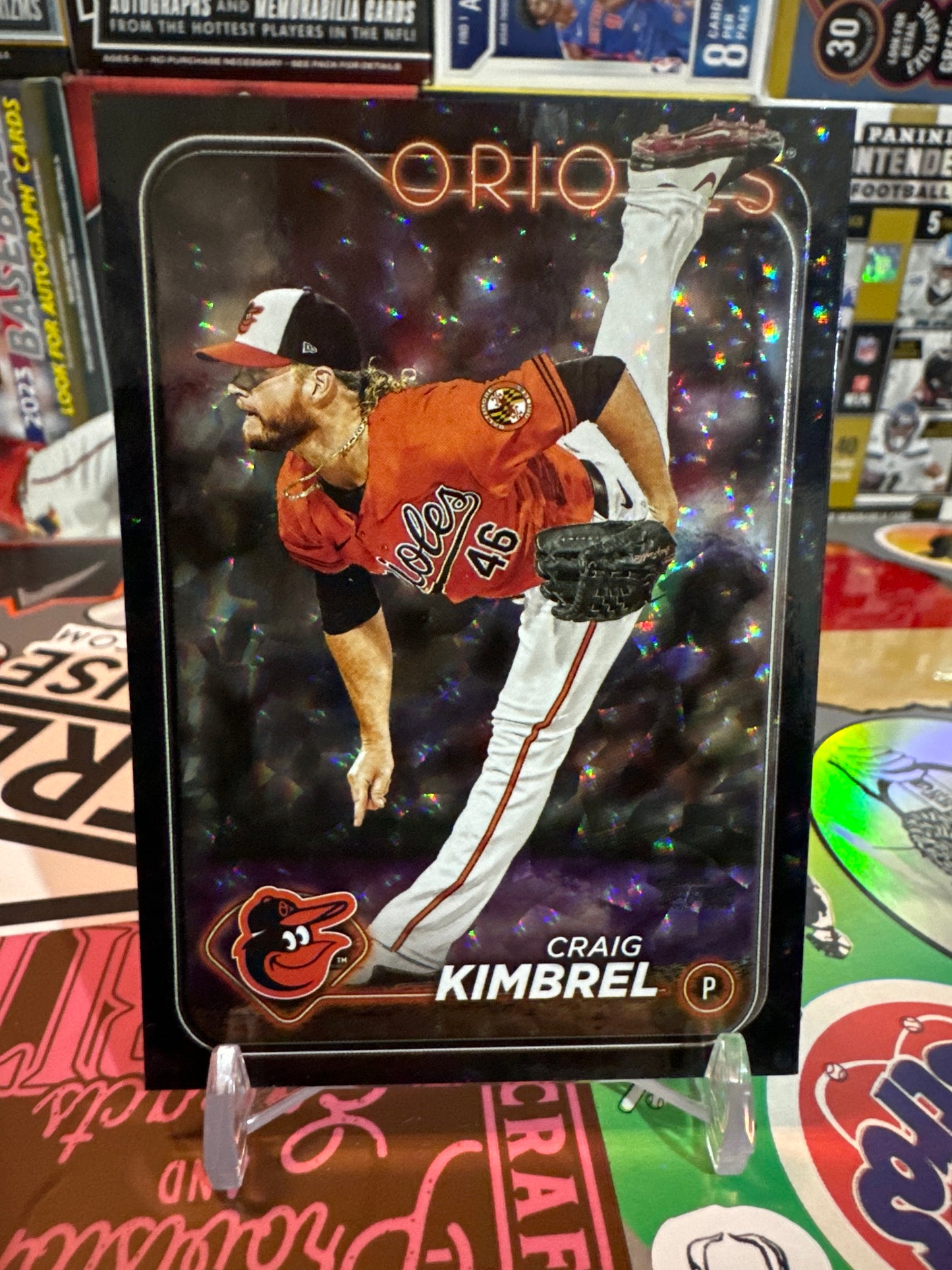 2024 Topps Series 2 #590 Craig Kimbrel. Black border Sparkle Parallel