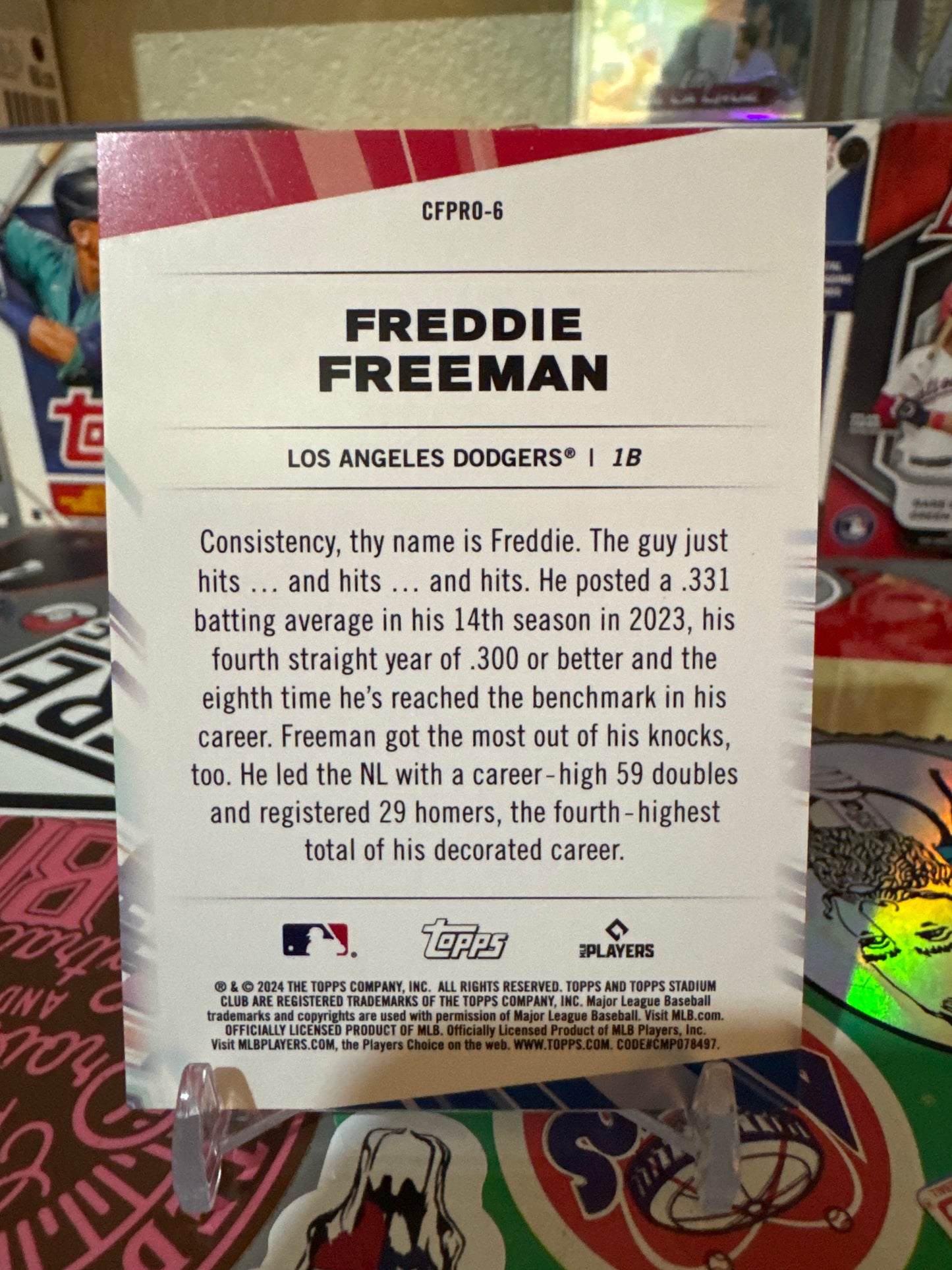 2024 Topps Stadium Club Chief Fantasy Pros #CFPRO-6 Freddie Freeman