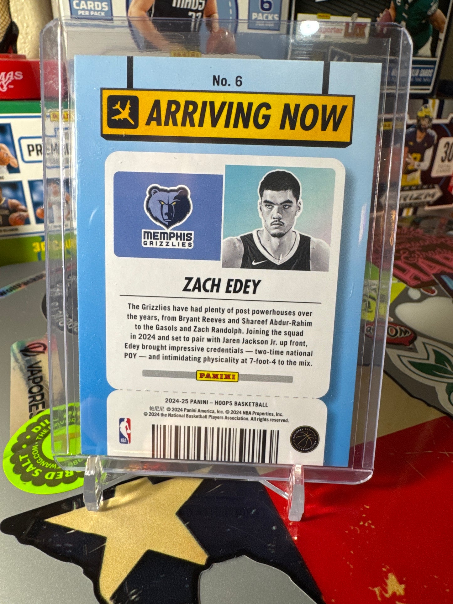 2024 Panini Hoops-Arriving Now #6 Zach Edey RC