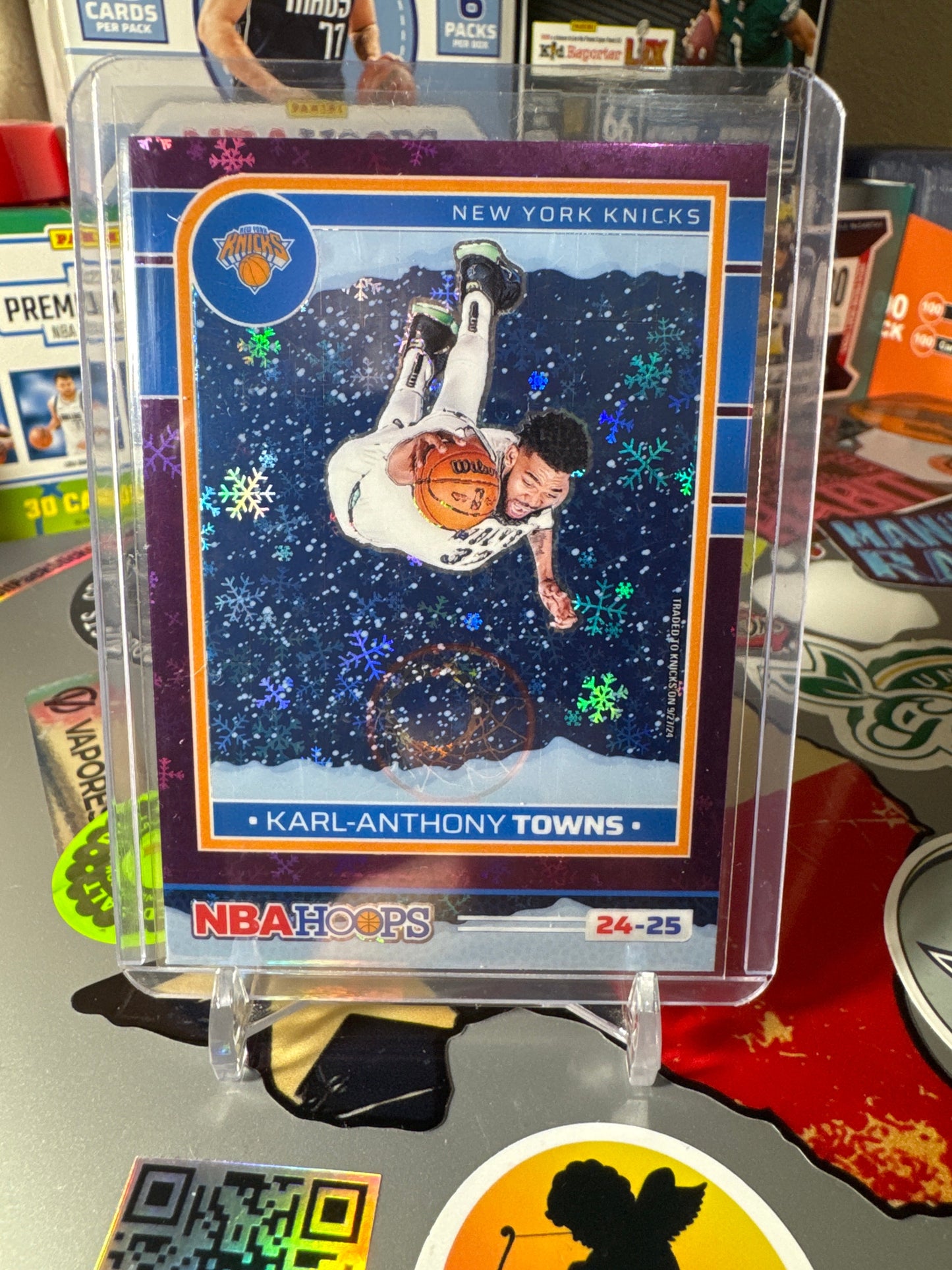 2024 Panini Hoops #5 Karl Anthony- Towns (KAT) Purple Winter Holo Parallel- RARE SP