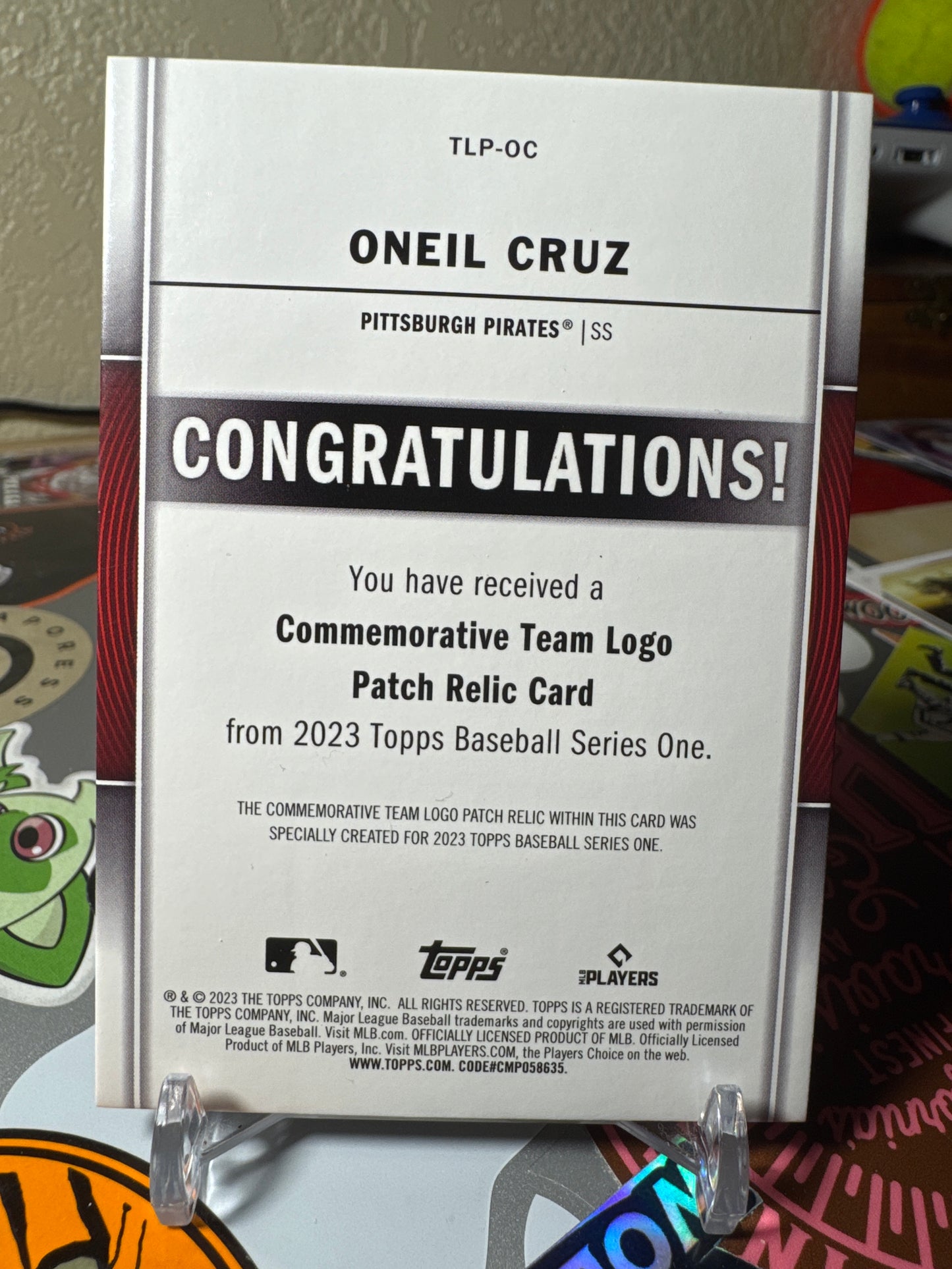 2023 Topps Team Logo Commemorative Patch -#TLP-OC O’Neil Cruz