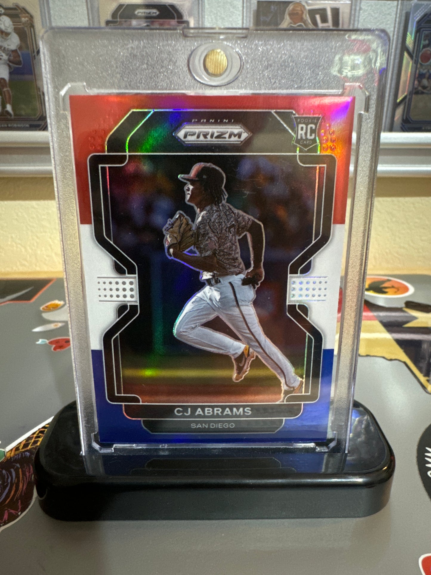 2022 Panini Prizm Baseball #12 CJ Abrams. Red/White/Blue.