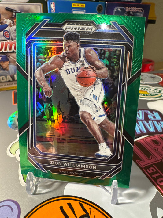 2023 Panini Prizm Draft Picks #73 Zion Willamson- Green Prizm Parallel