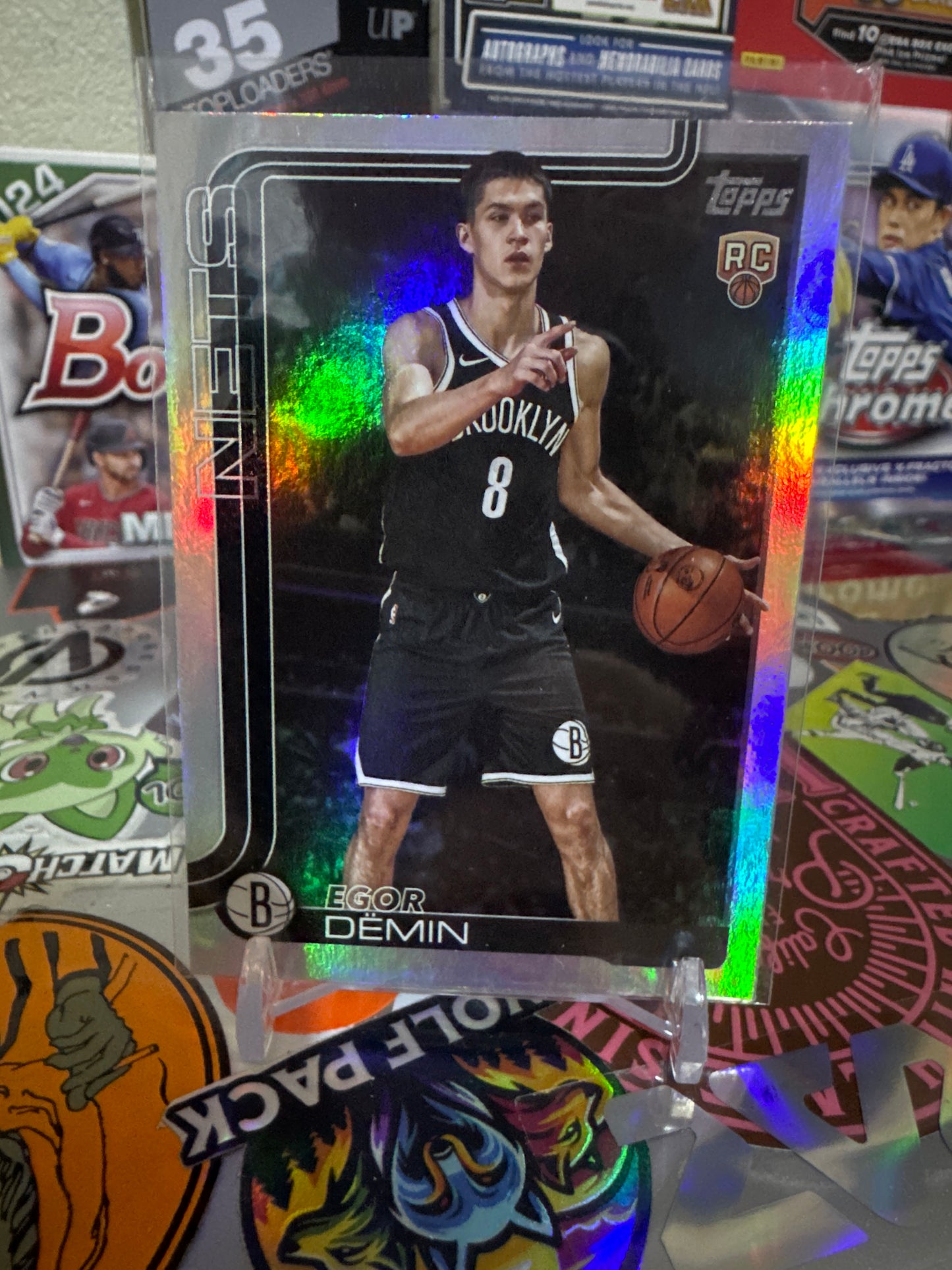 2025 Topps Flag Ship #208 Egor Demin RC- Rainbow Foil Parallel