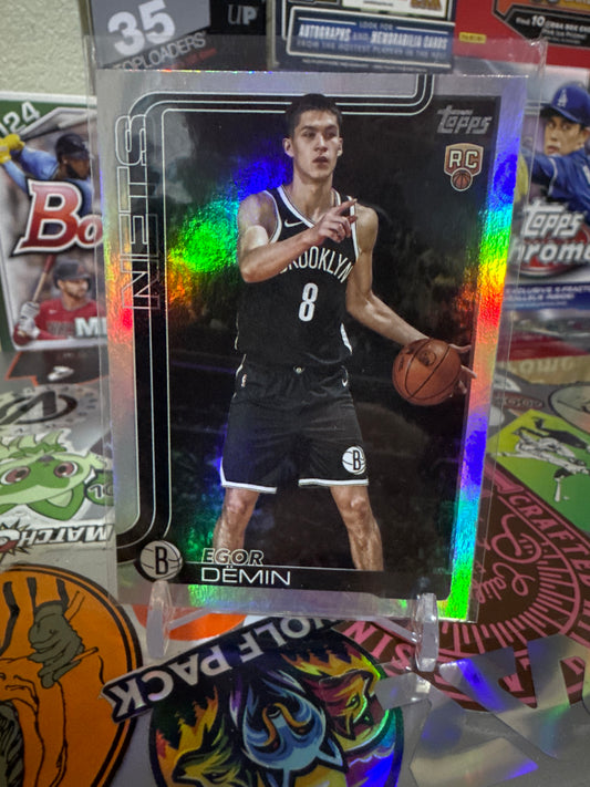 2025 Topps Flag Ship #208 Egor Demin RC- Rainbow Foil Parallel