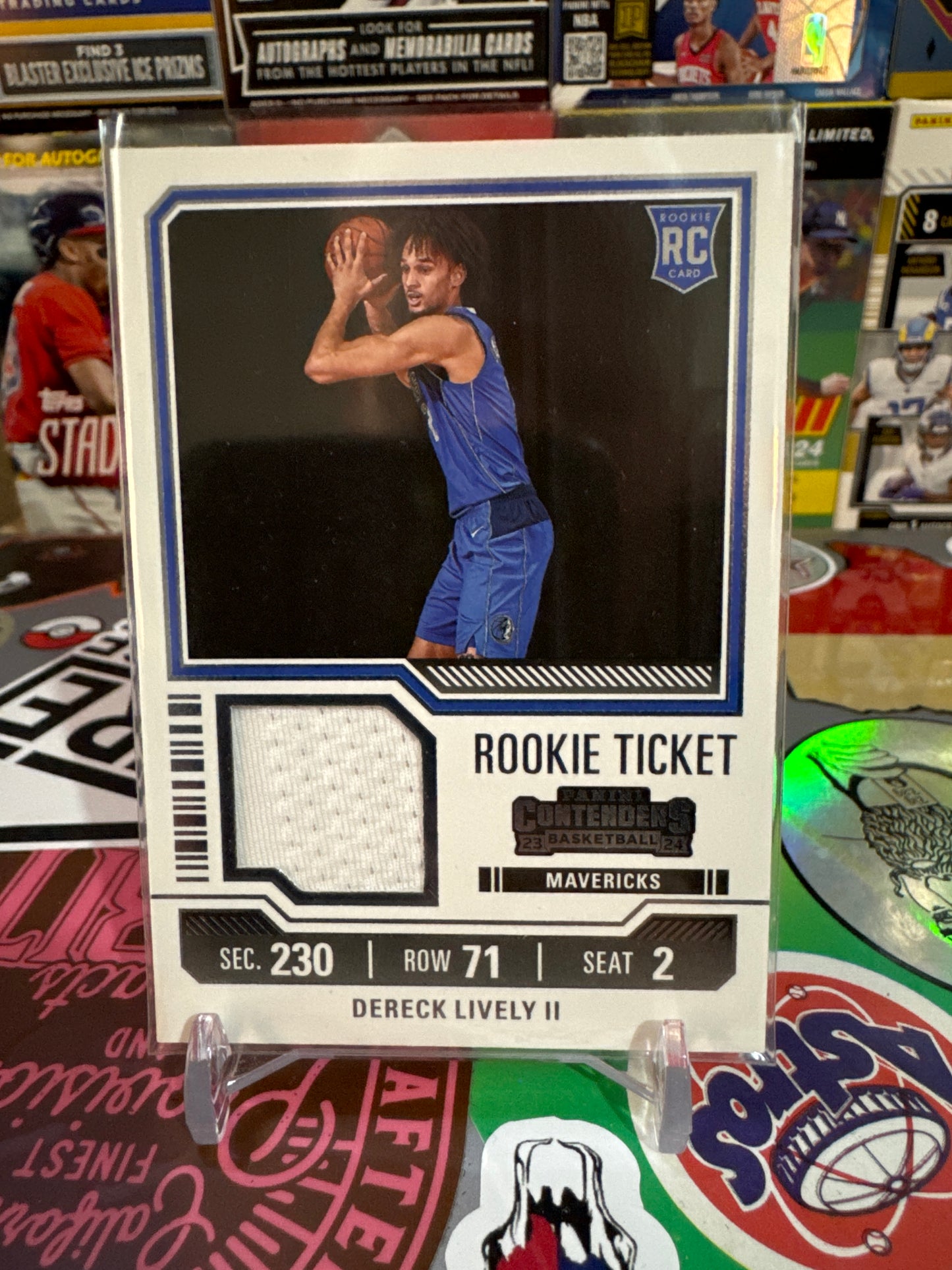 2023 Panini Contenders Rookie Ticket Swatches. #16 Dereck Lively II RC. Patch