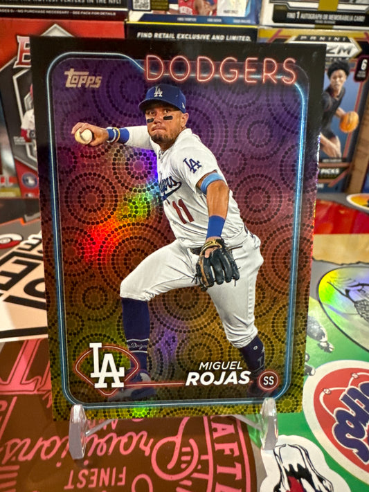 2024 Topps Series 2 #389 Miguel Rojas. Holiday Foil Parallel