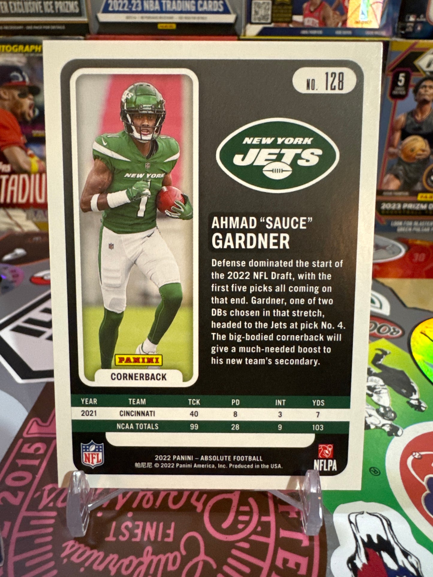 2022 Panini Absolute #128 Ahmad “Sauce” Gardner RC