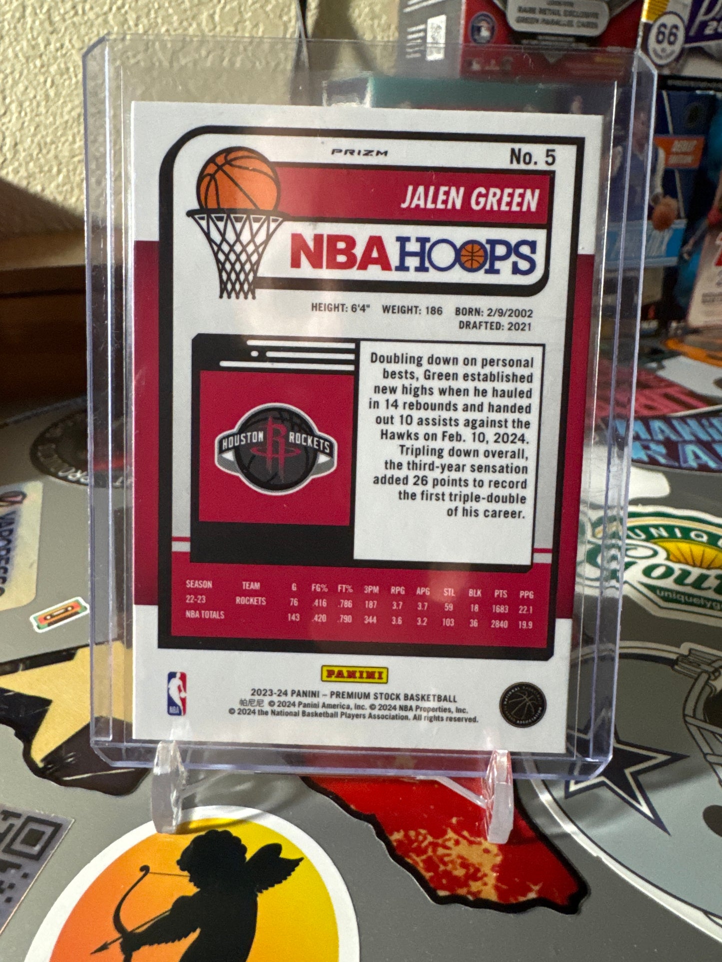 2023 Panini Hoops #5 Jalen Green- Seismic Parallel