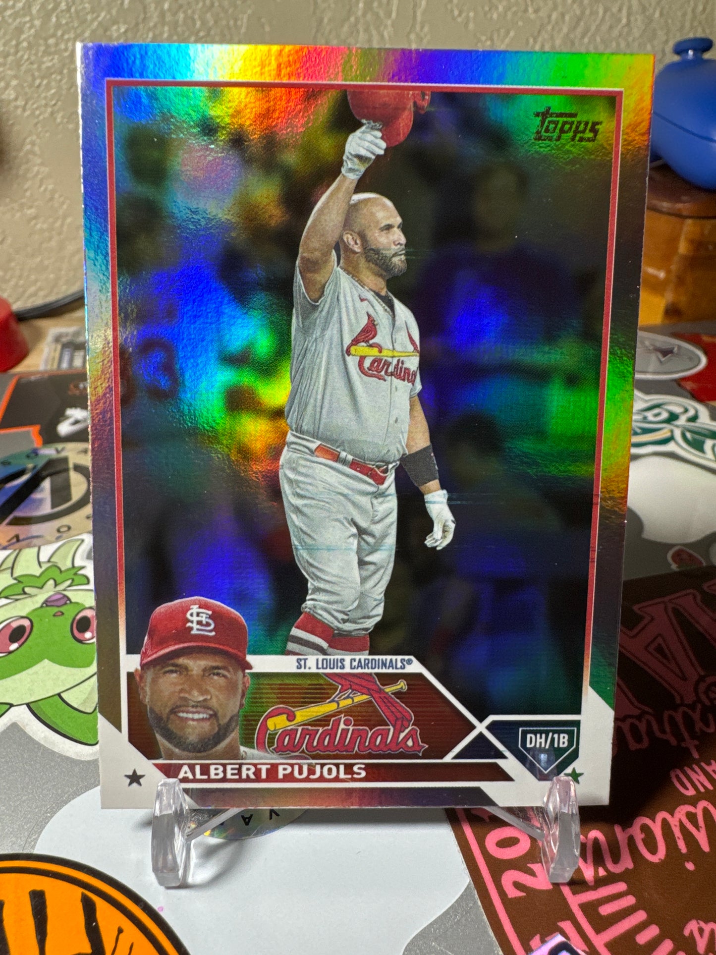 2023 Topps #5 Albert Pujols- Rainbow Foil Parallel