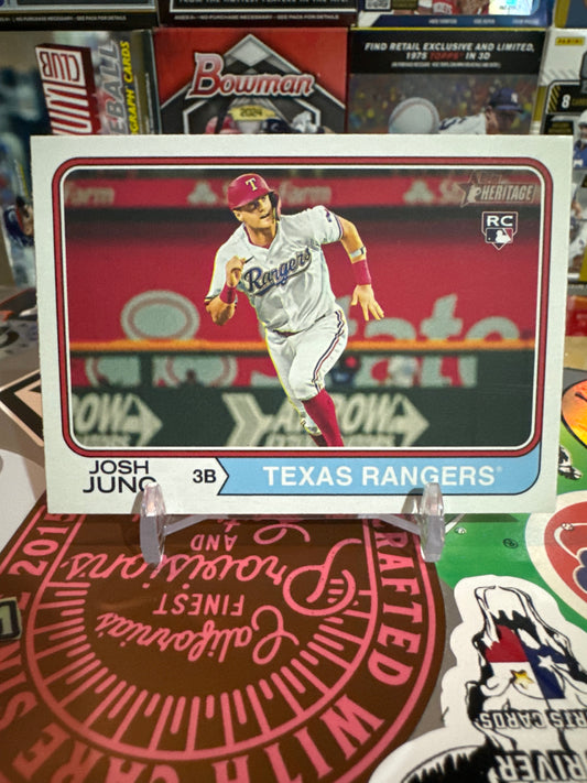 2023 Topps Heritage #512 Josh Jung. RC Texas Rangers