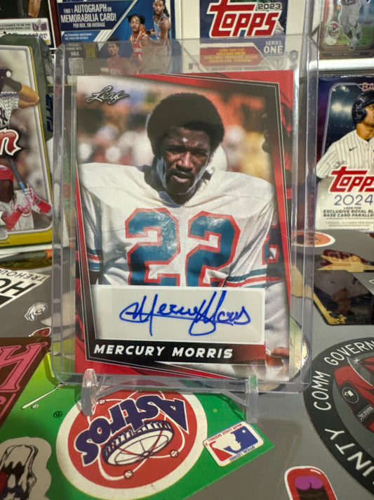 2024 Leaf Football #BA-MM3 Mercury Morris- Red. Autographed