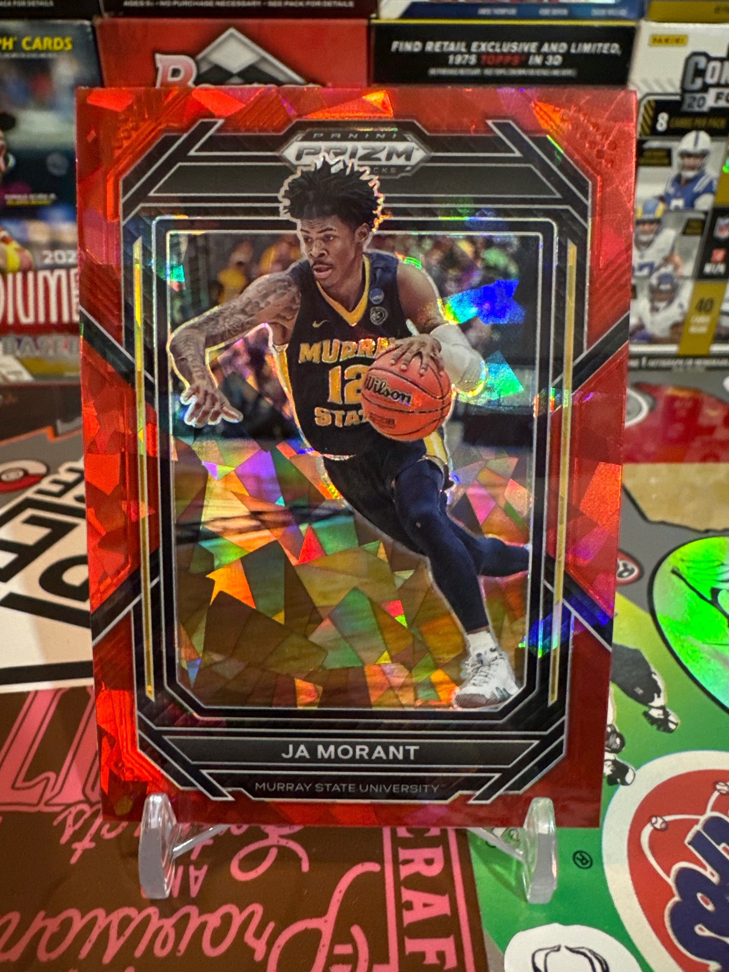 2023 Panini Prizm draft picks #57 Ja Morant- Red Ice Parallel