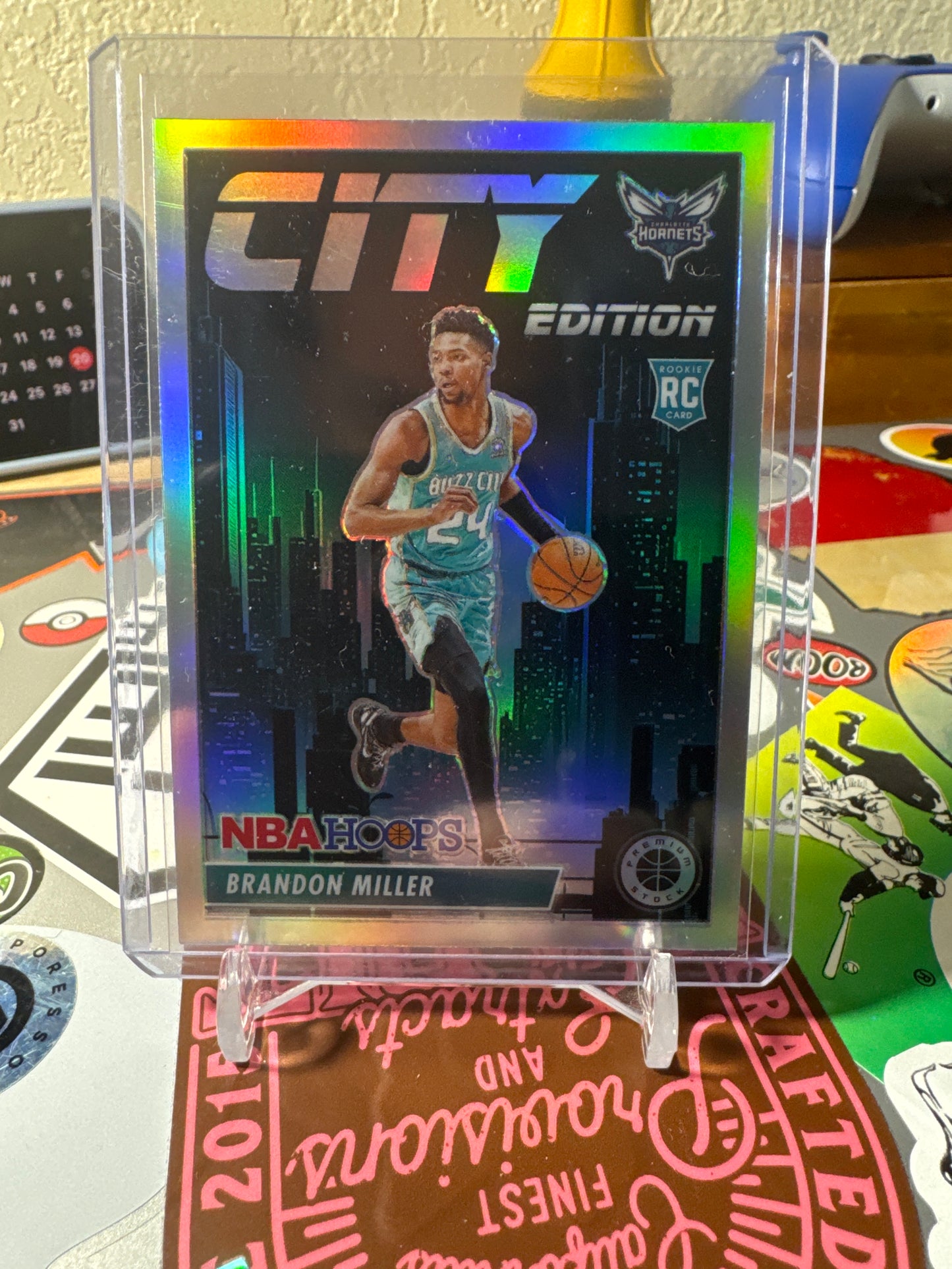 2023 Panini Hoops Premium Stock- City Edition #12 Brandon Miller RC- True Silver Parallel