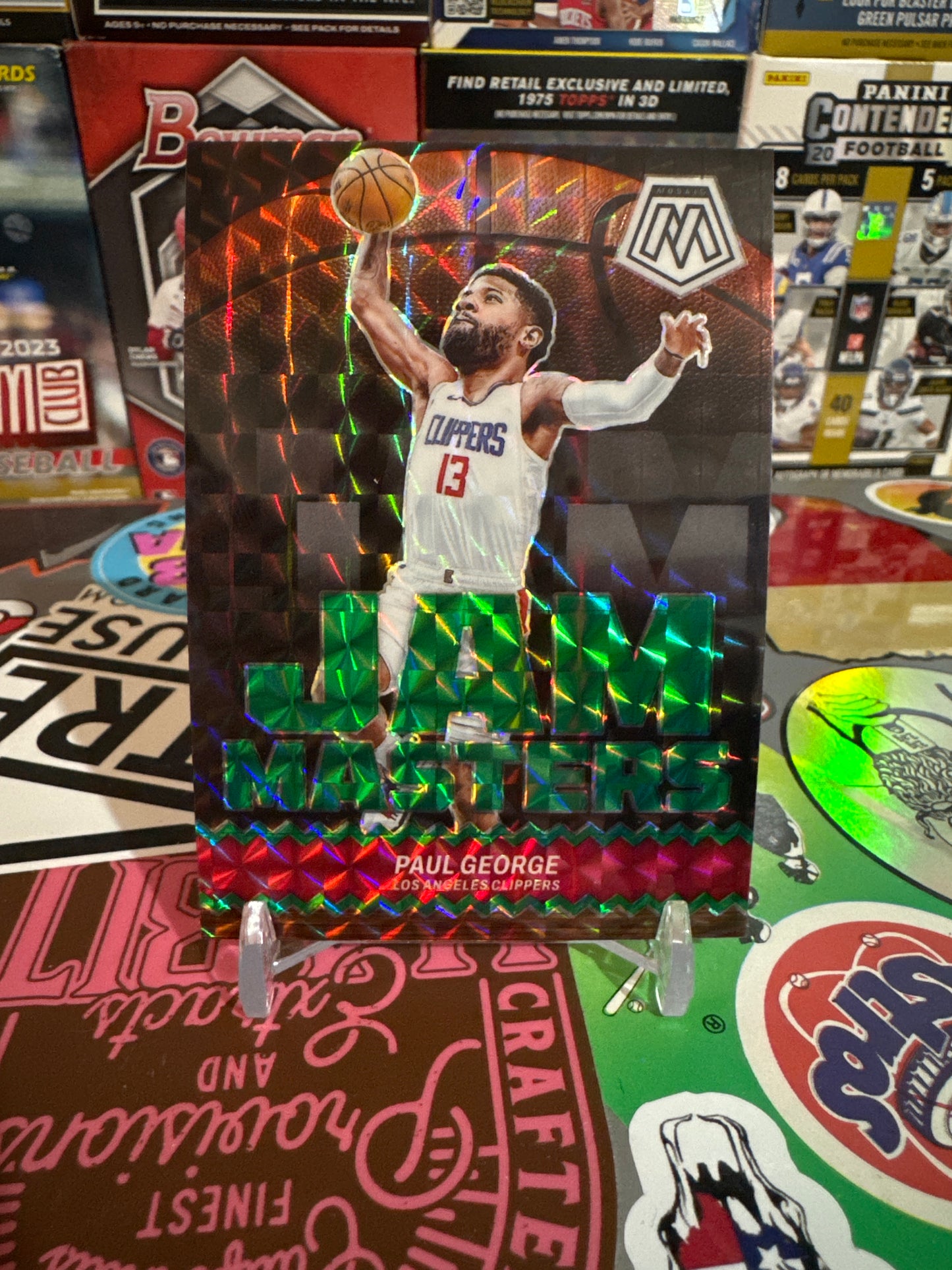 2023 Panini Mosaic Jam Masters #4 Paul George Mosaic Parallel