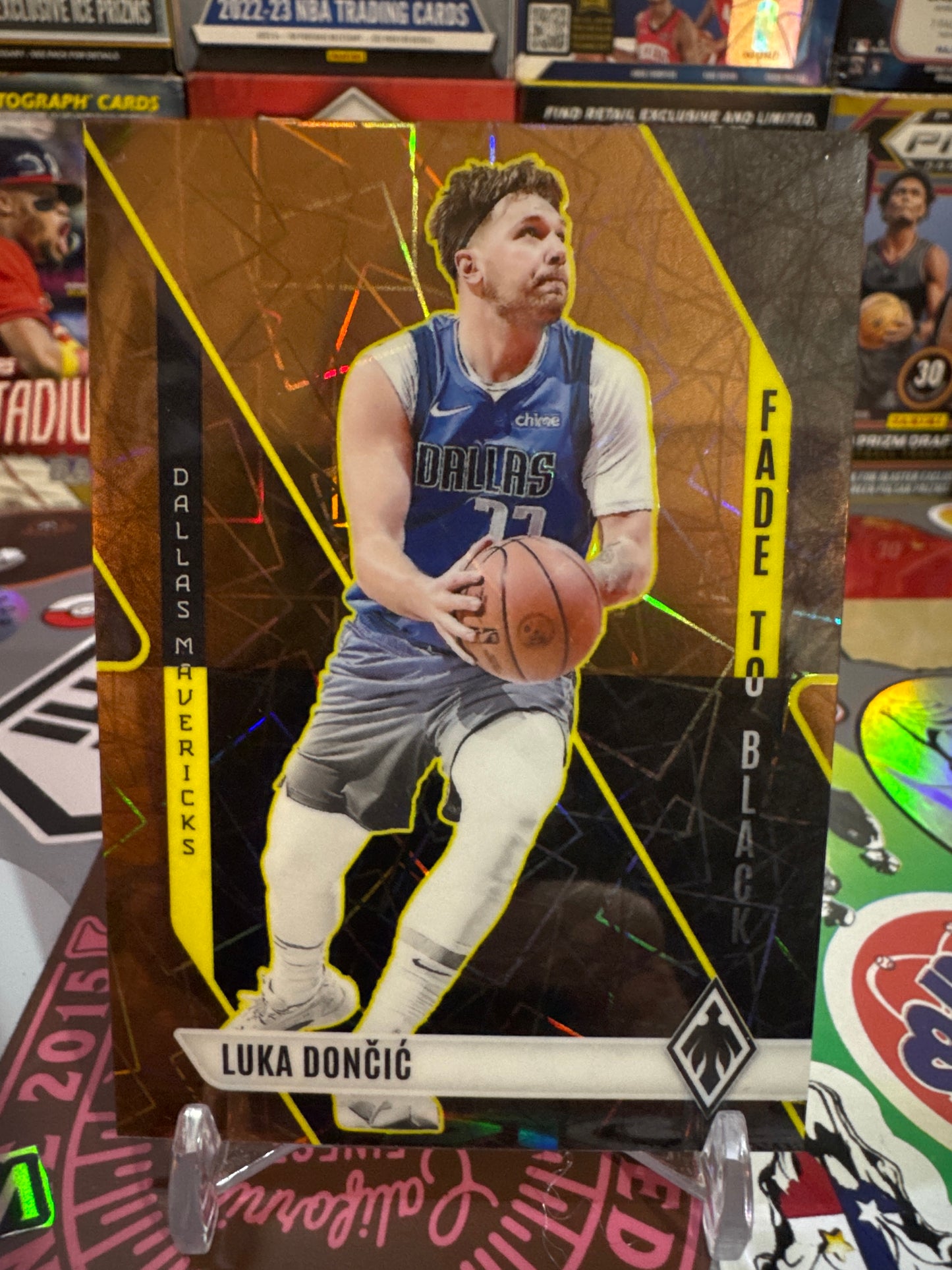 2023 Panini Phoenix #18 Luka Doncic- Bronze Lazer Parallel. Numbered 46/49