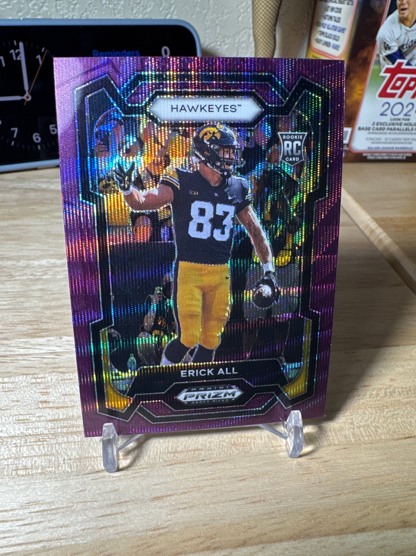 2024 Panini Prizm Draft Picks #171 Erick All RC- Purple Wave Parallel