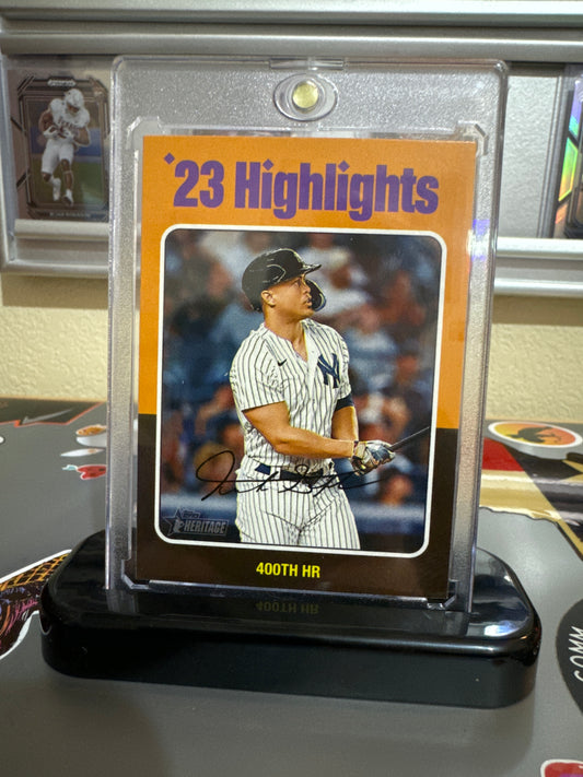 2024 Topps Heritage #3 Giancarlo Stanton 400TH HR