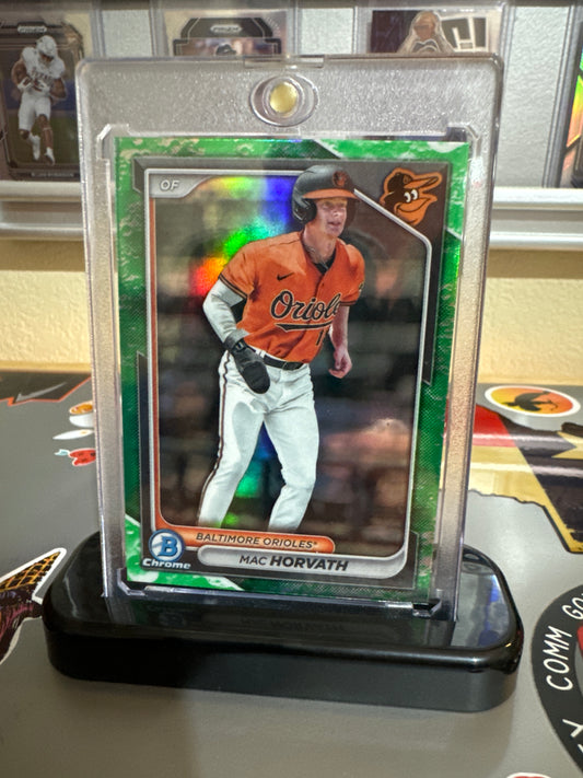 2024 Bowman Bowman prospects #BP-6 Mac Horvath. Lunar green pattern