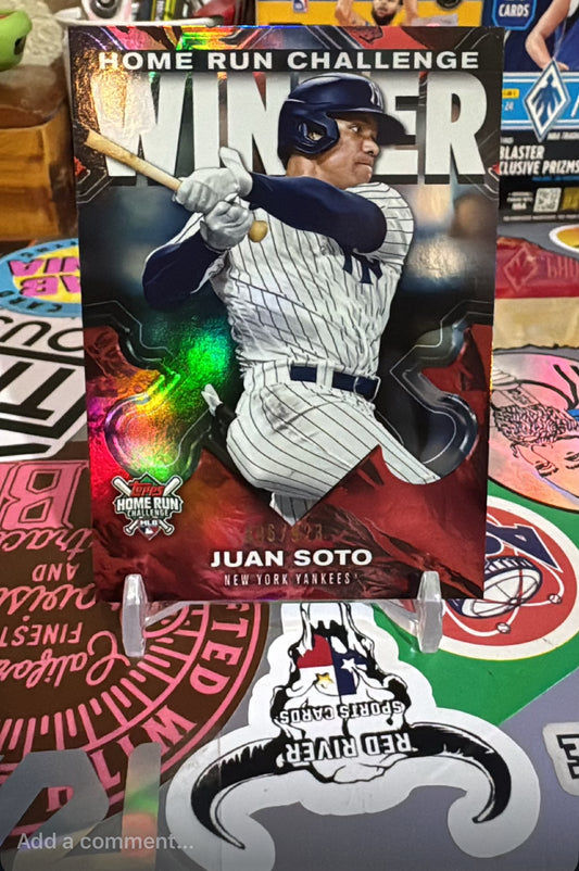 2024 Topps Home Run Challenge Winner #HRCW-20 Juan Soto- Foil Parallel- Numbered 886/923