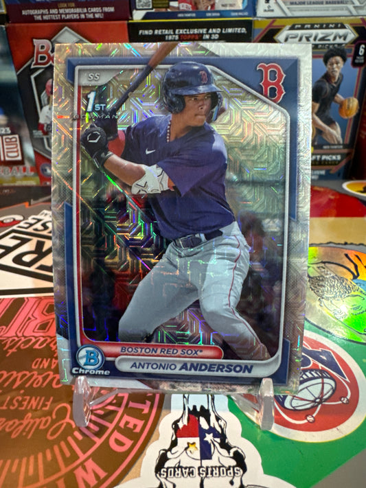 2024 Bowman Prospects #BCP-20 Antonio Anderson 1’st Bowman. Mojo Refractor