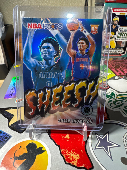 2023 Panini Hoops SHEESH #24 Ausar Thompson RC- True Silver Parallel