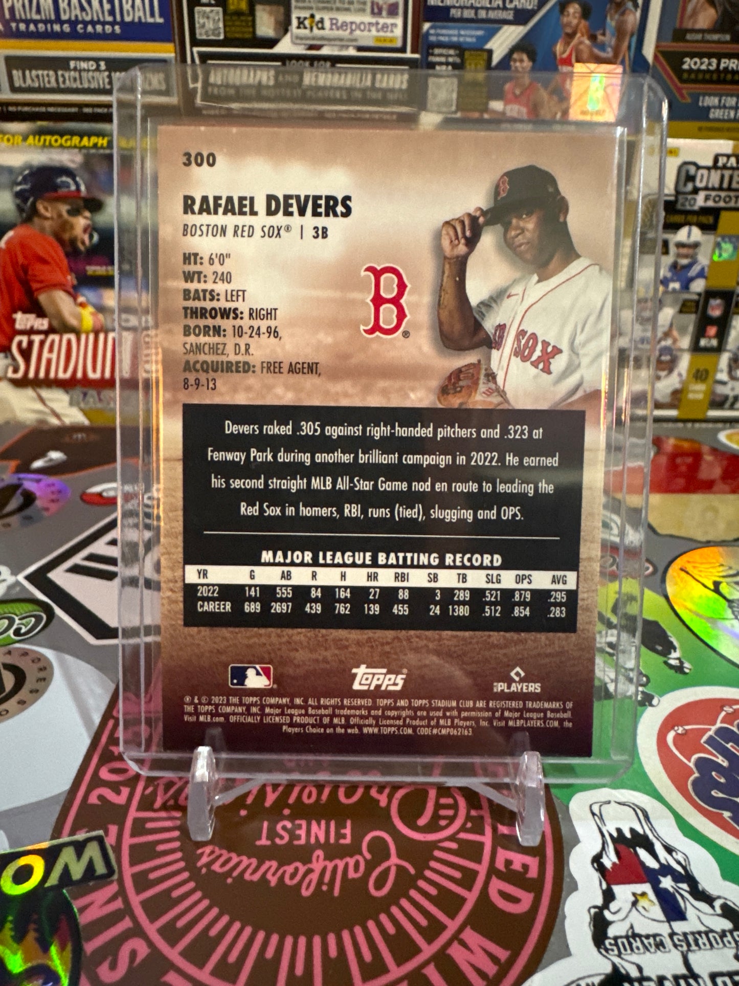 20243 Topps stadium club oversized base boxloaders #300 Rafael Devers