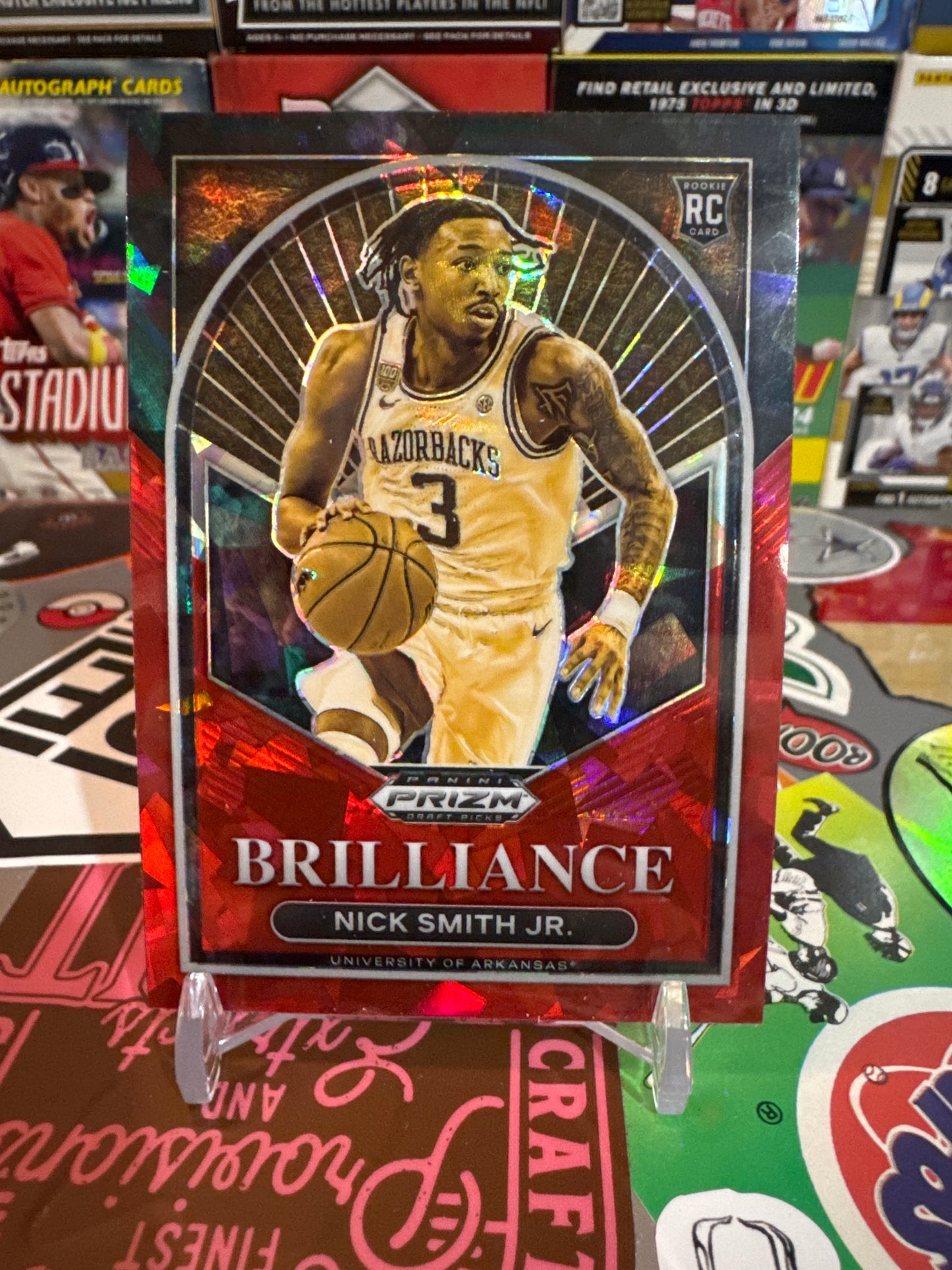 2023 Panini Prizm draft picks Brilliance #4 Nick Smith Jr.- Red Ice Parallel