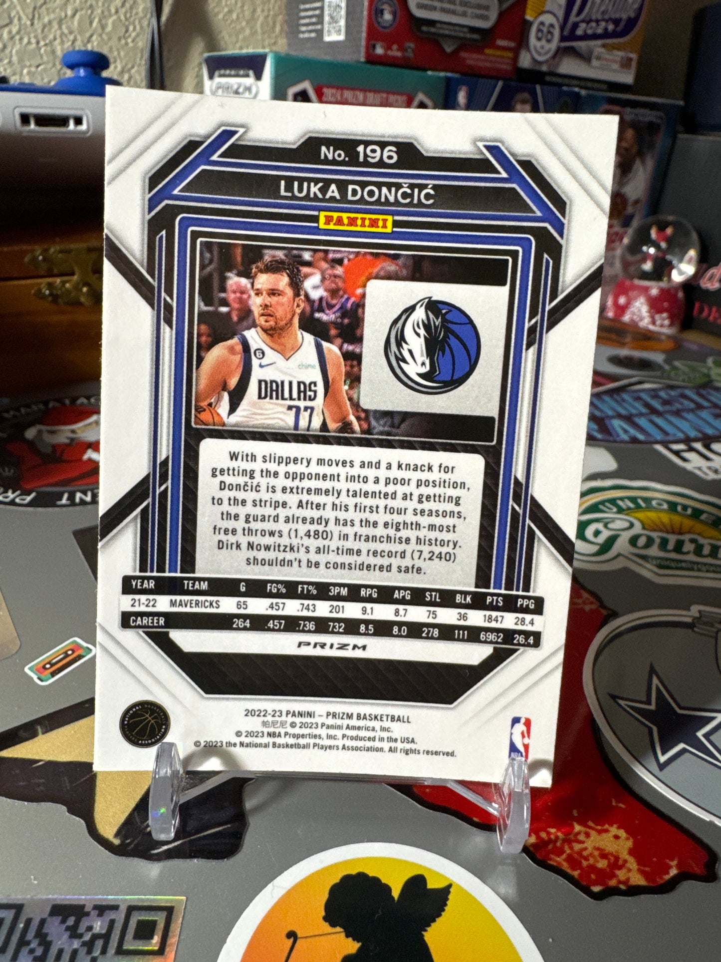 2022 Panini Prizm #196 Luka Doncic- Cracked Ice Prizm Parallel