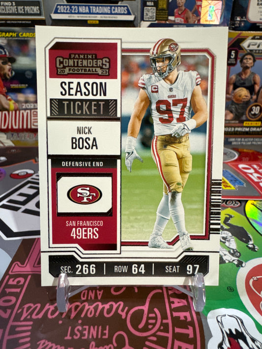 2023 Panini Contenders Season ticket #88 Nick Bosa