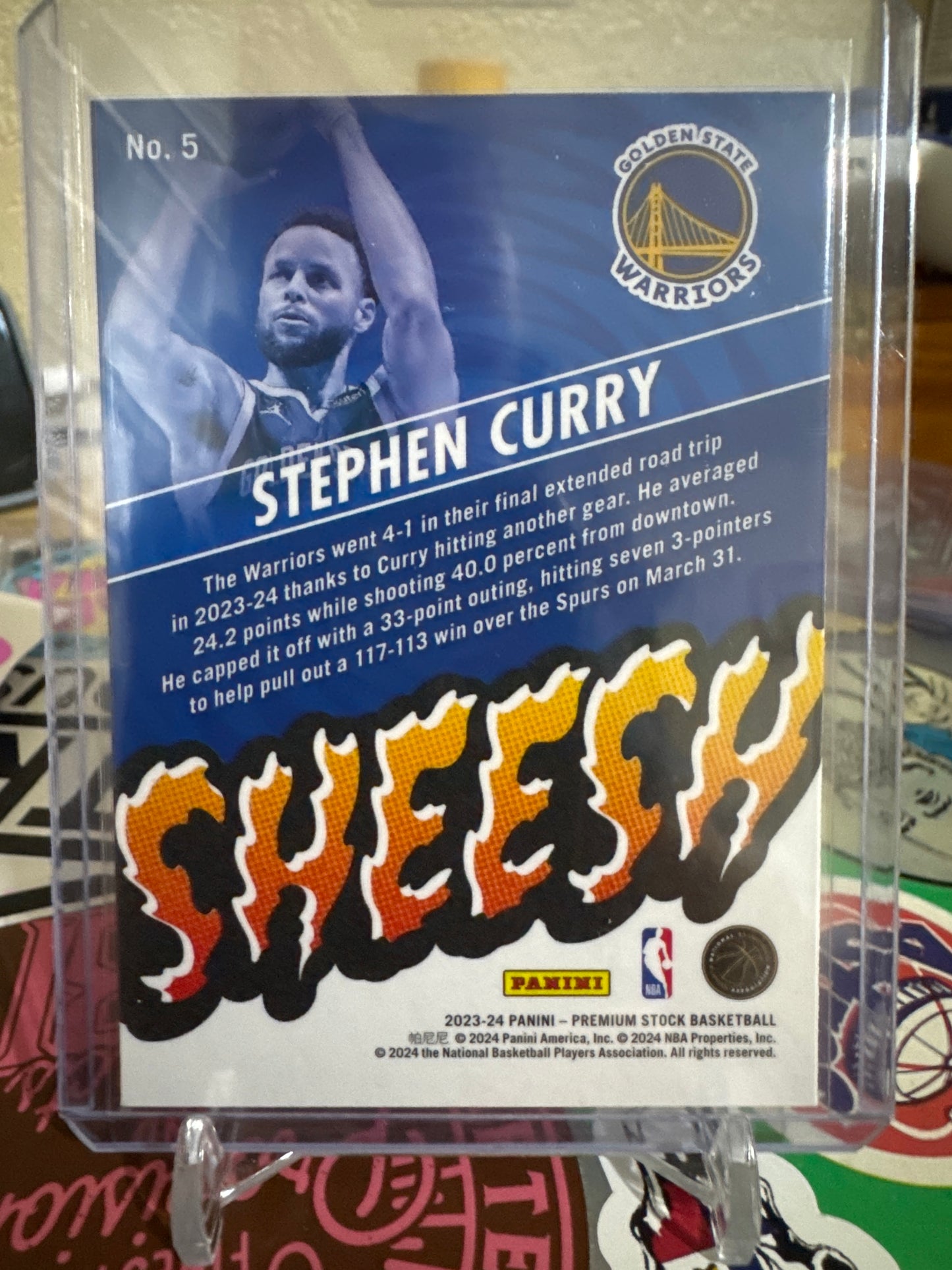 2023 Panini Hoops Premium Stock- SHEESH- #5 Stephen Curry