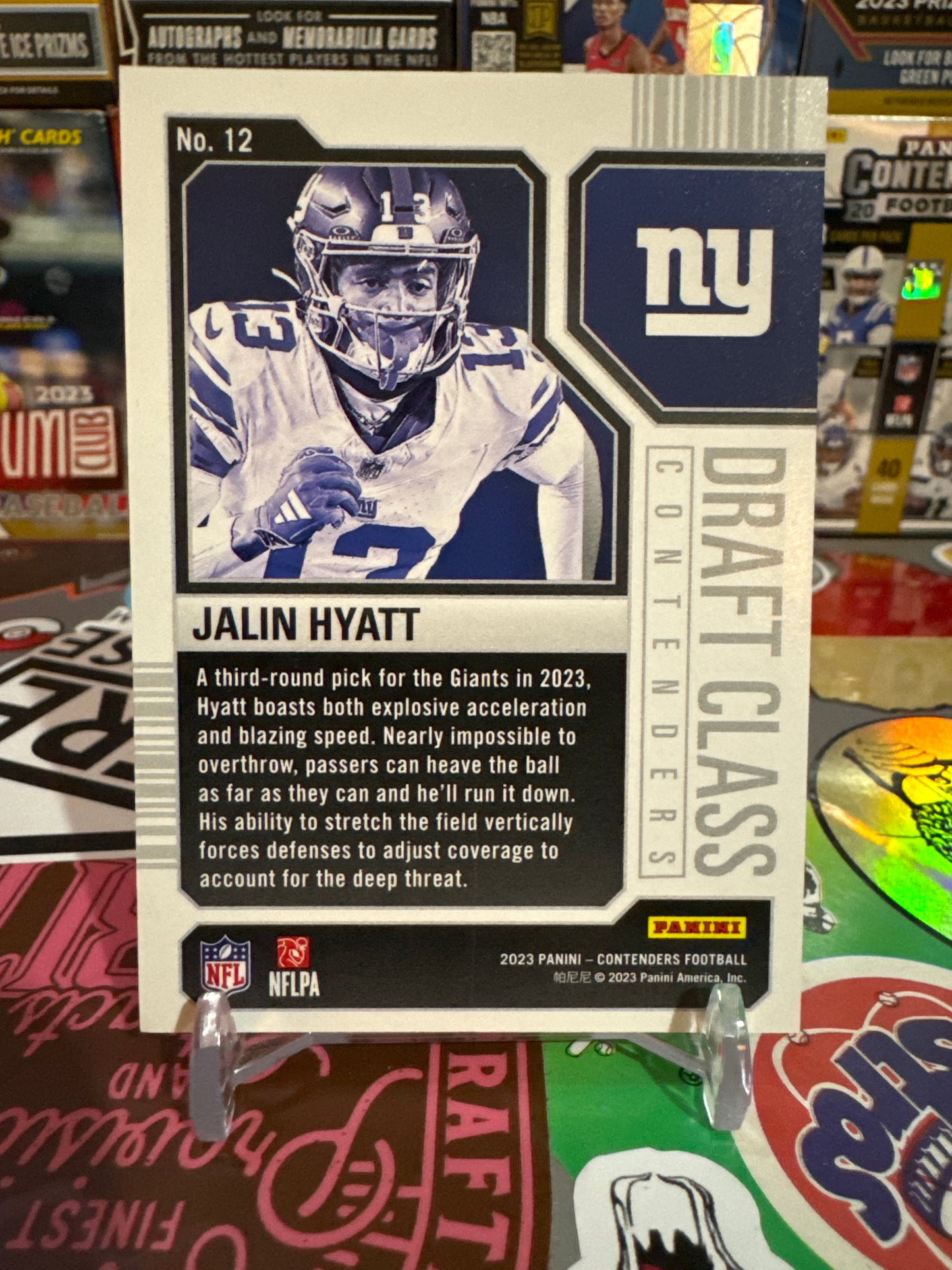 2023 Panini Contenders Contenders draft class #12 Jalin Hyatt RC- Bronze Parallel