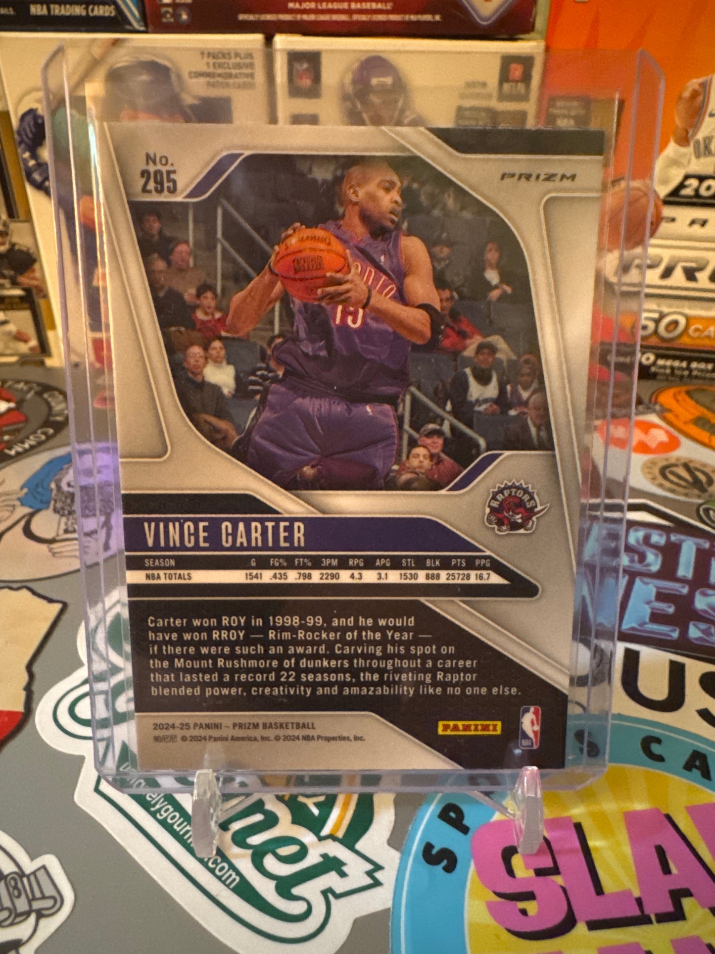 2024 Panini Prizm #295 Vince Carter- Pink Cracked Ice Parallel