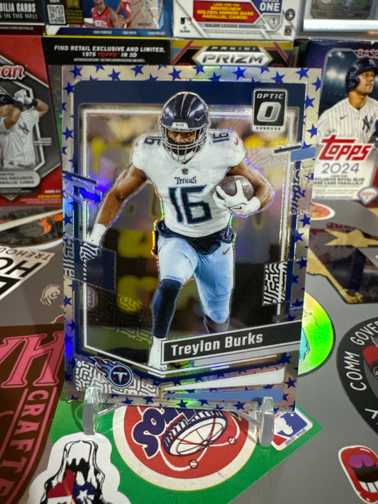 2023 Donruss Optic ##194 Traylon Burks. Blue star border.