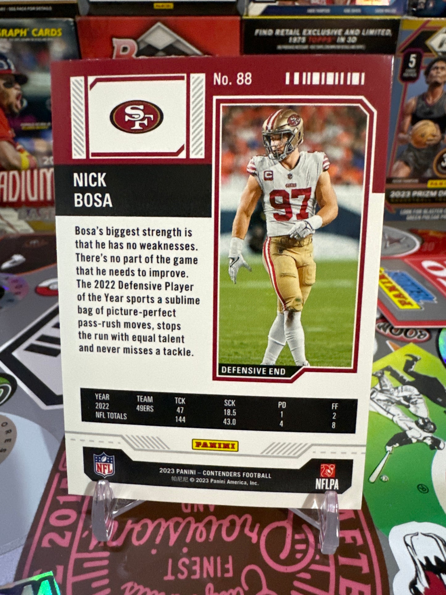 2023 Panini Contenders Season ticket #88 Nick Bosa