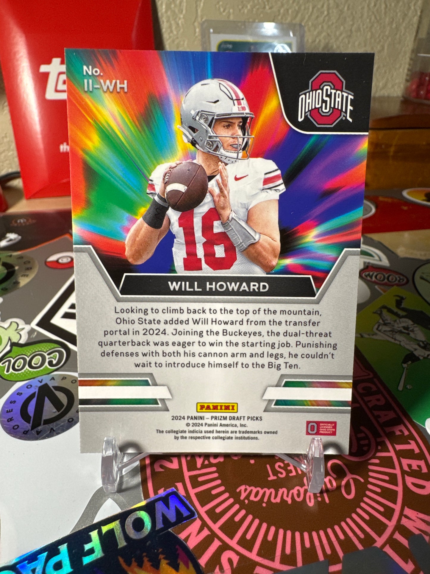 2024 Panini Prizm Draft Picks- Instant Impact #11-WH Will Howard- Rated Rookie-Silver Parallel