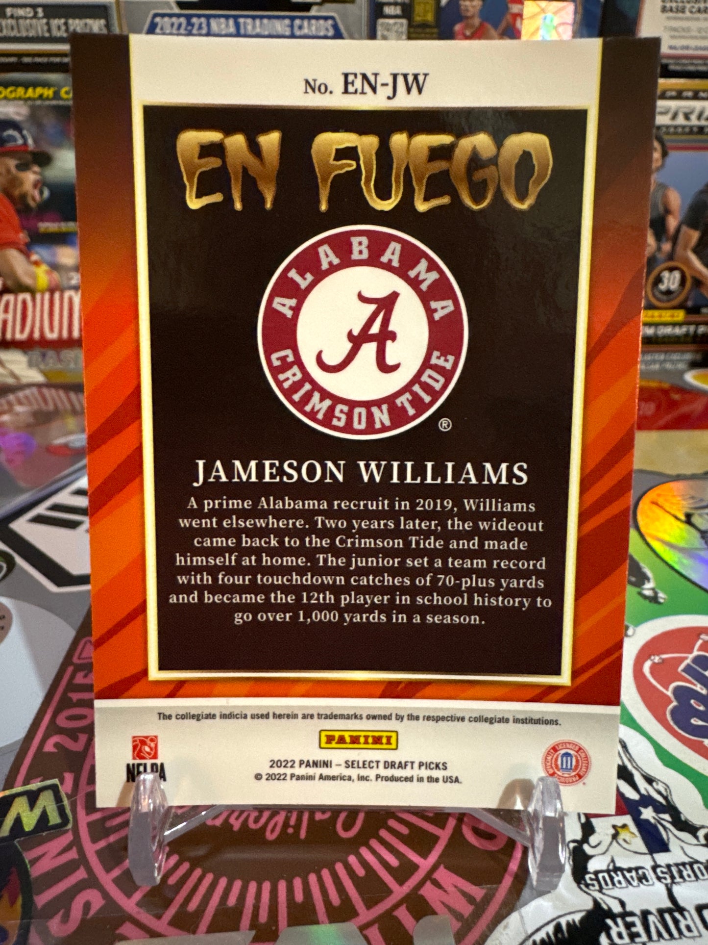 2022 Panini Select draft picks En Fuego #EN- JW Jameson Williams