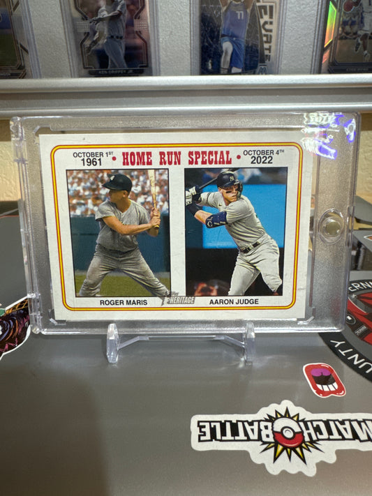 2023 Topps Heritage #100 Aaron Judge/ Roger Maris. Home run special.