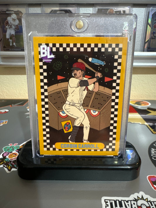 2024 Topps Big league series # TBL-15 Corbin Carroll. Yellow checkerboard.