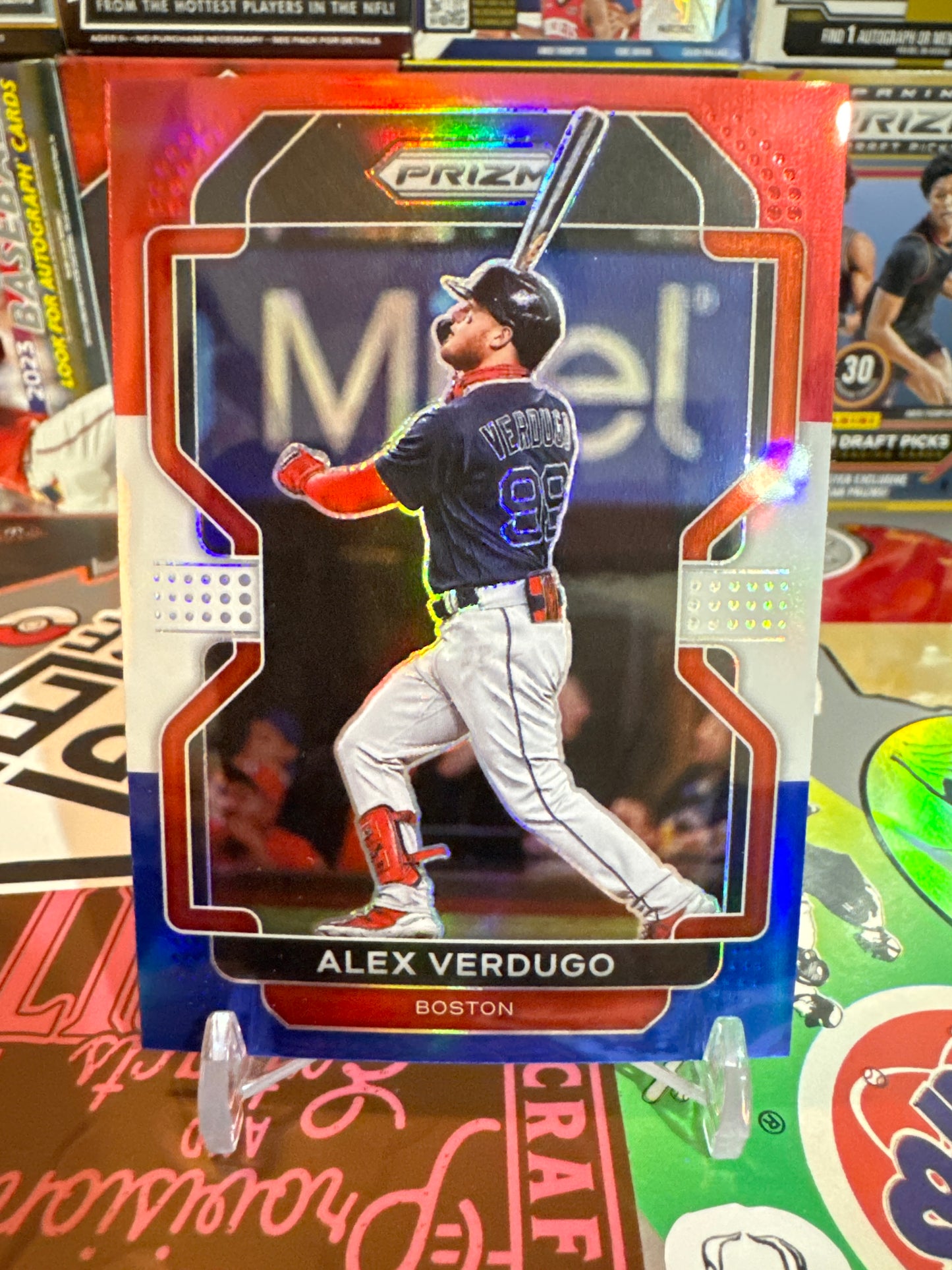 2022 Panini Prizm #85 Alex Verdugo Red/White/Blue