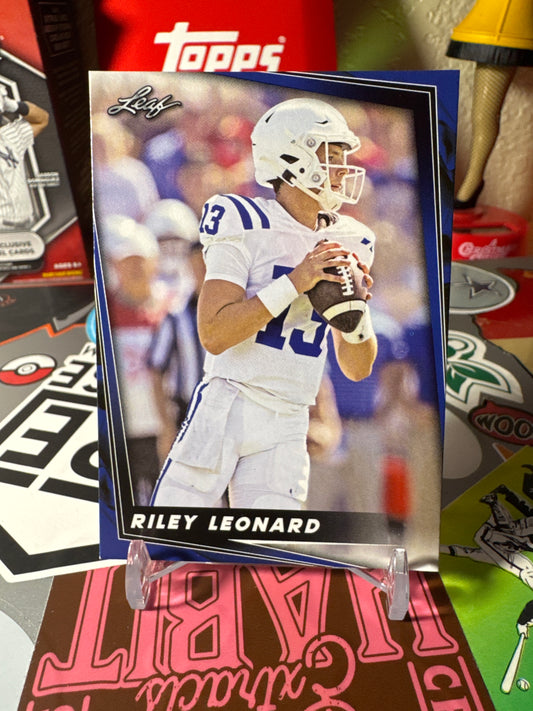 2024 Leaf Football #38 Riley Leonard- Blue Parallel