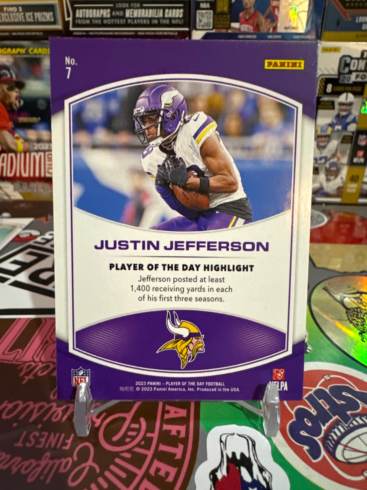 2023 Panini Football player of the day #7 Justin Jefferson