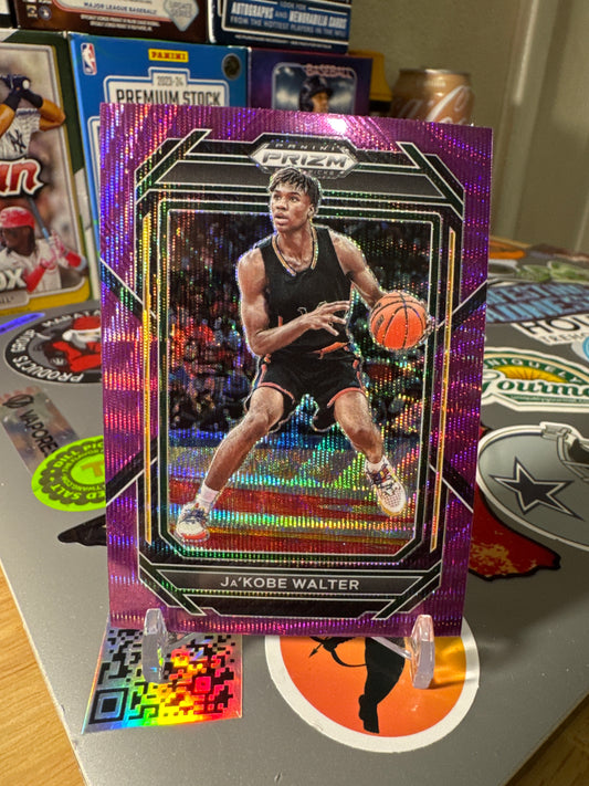 2023 Panini Prizm Draft Picks #27 Ja’Kobe Walter- Purple wave Prizm Parallel