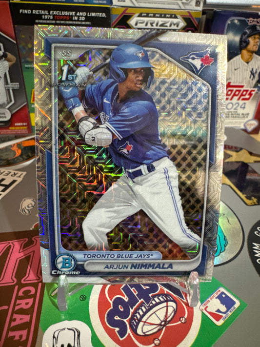 2024 Bowman Chrome prospects Mojo Refractor #BCP-142 Arjun Nimmala